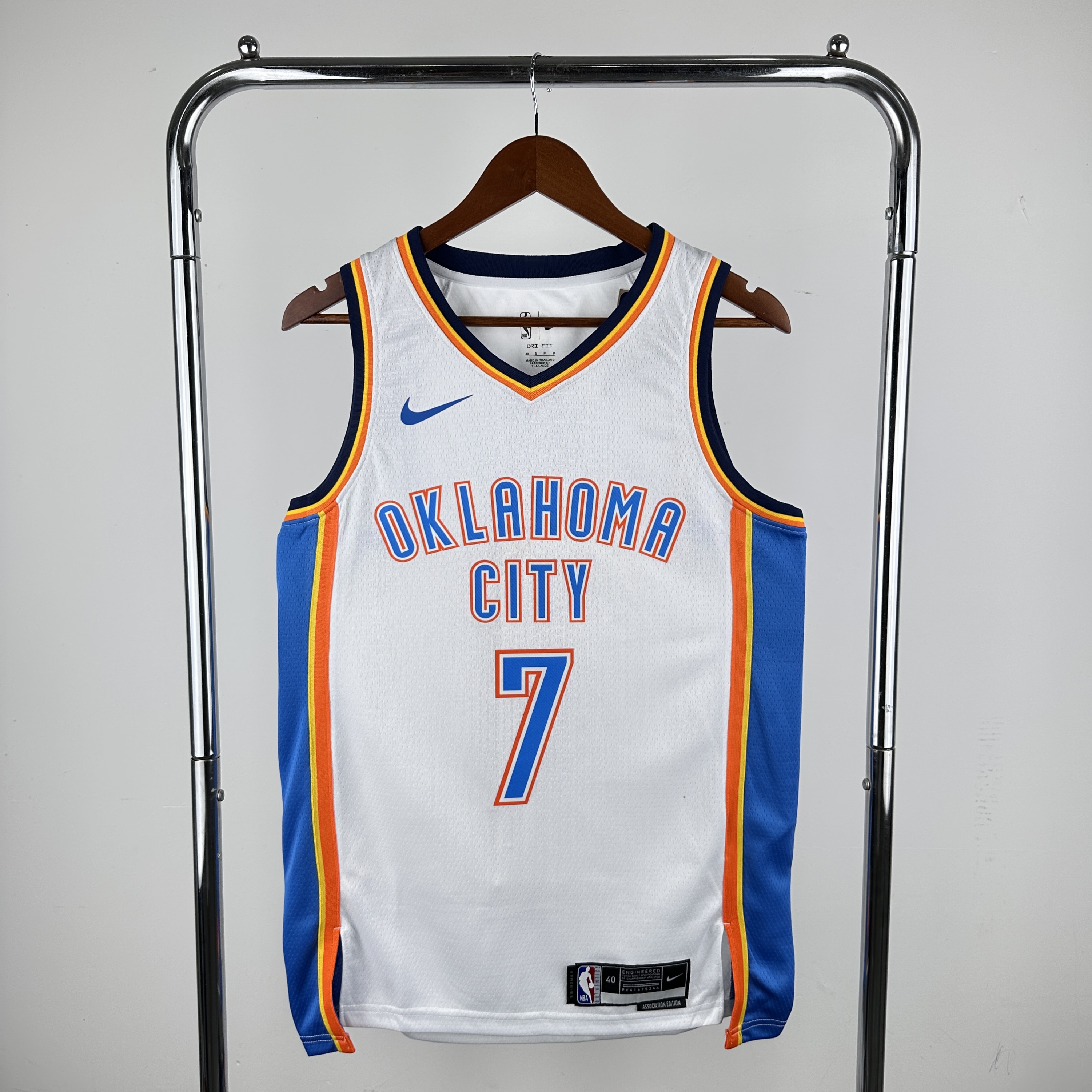 Men Oklahoma City Thunder #7 Holmgren White Nike 2024 NBA Jersey->chicago white sox->MLB Jersey